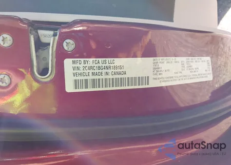 2022 Chrysler Pacifica Touring L from USA, damaged, VIN 2C4RC1BG4NR189151